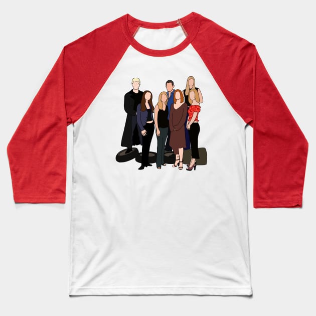 Buffy cast Baseball T-Shirt by aluap1006